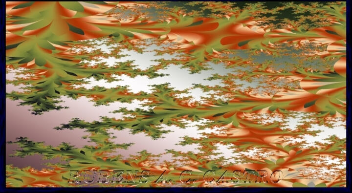 "Obra da Série Rio São Francisco - Kaimbé, por Rubens A. C. Castro - Arte Digital Fractal".